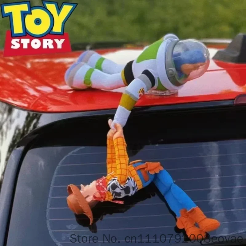 Hot Story Hot Sherif Woody Buzz Lightyear Car Dolls Plush Outside Hang Toy Cute Auto Accessories Car Decoration Model Gifts