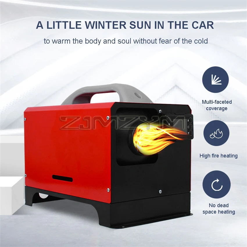 5KW 12V 24V Diesel Air Heater All in One Mini Heater with Silencer LCD Switch Remote Control for Car Bus RV Trucks SUV