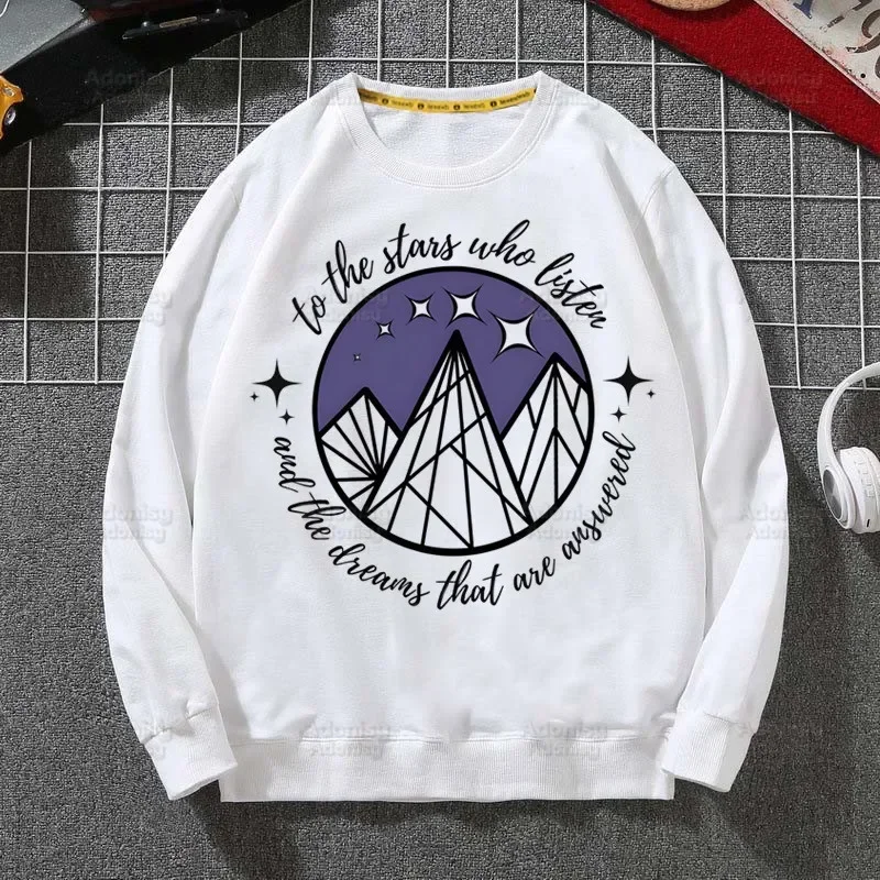 Acotar Night Court Hoodies Spring Autumn Male Casual Hoodies Sweatshirts Men's White Color Hoodies Sweatshirt