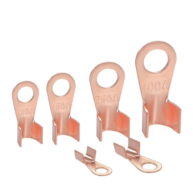 

OT Series 10A-100A Copper Cold Pressed Terminal Block Cable Battery Wire Ear Pressure Wire Connector for Electrical Engineering