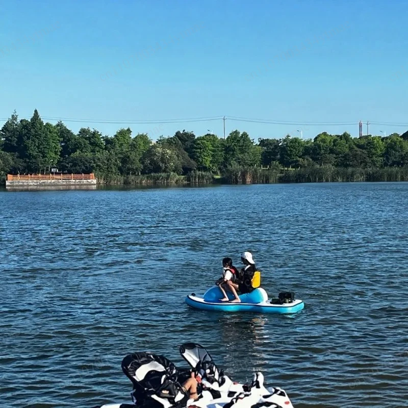 Remote Control Electric Inflatable Jet Ski Underwater Propulsion Water Entertainment Riding Boat view 3
