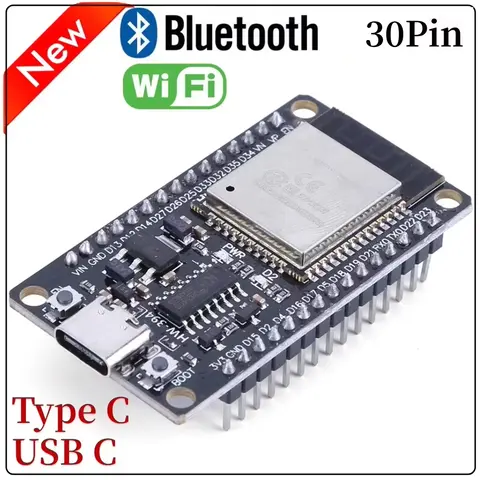 Placa de Desenvolvimento ESP32 32D / Módulo Sem Fio WiFi Bluetooth com Consumo de Energia Ultra Baixo, Dual Core, 30 Pinos para Casa Inteligente