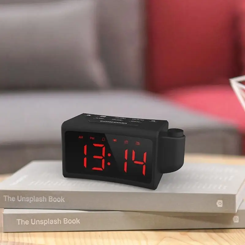 X6HC Led Snooze Alarm Clock FM Radio USB Projection Digital Clock Timer Clocks