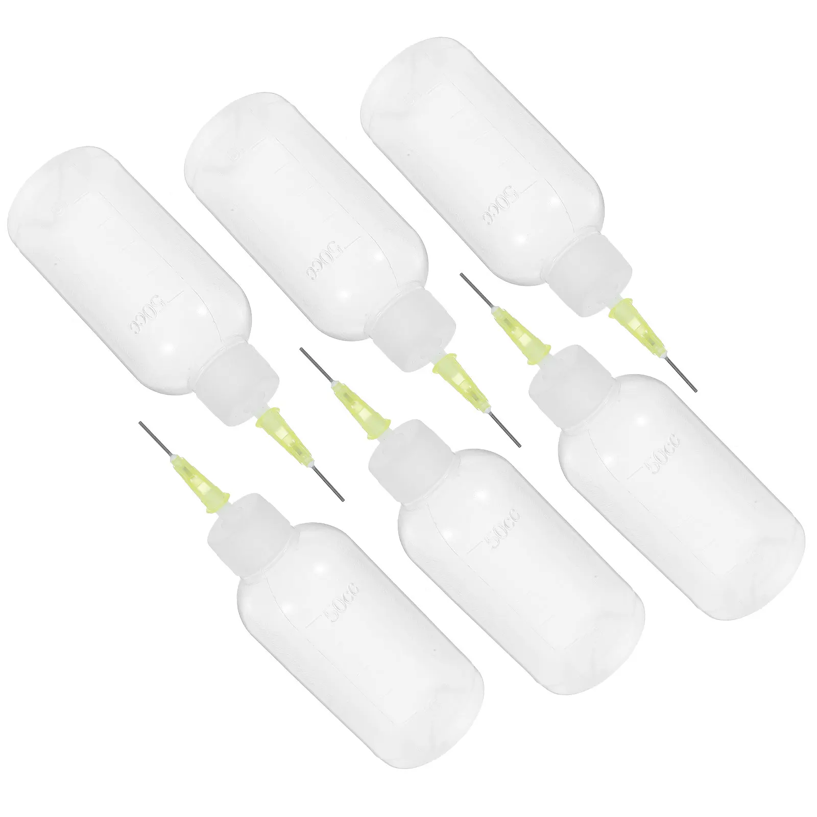 

6 Pcs Dispensing Bottle Precision Tip Applicator Dispensers Bottles Oil Needle Glue Plastic Precise Label Squeeze