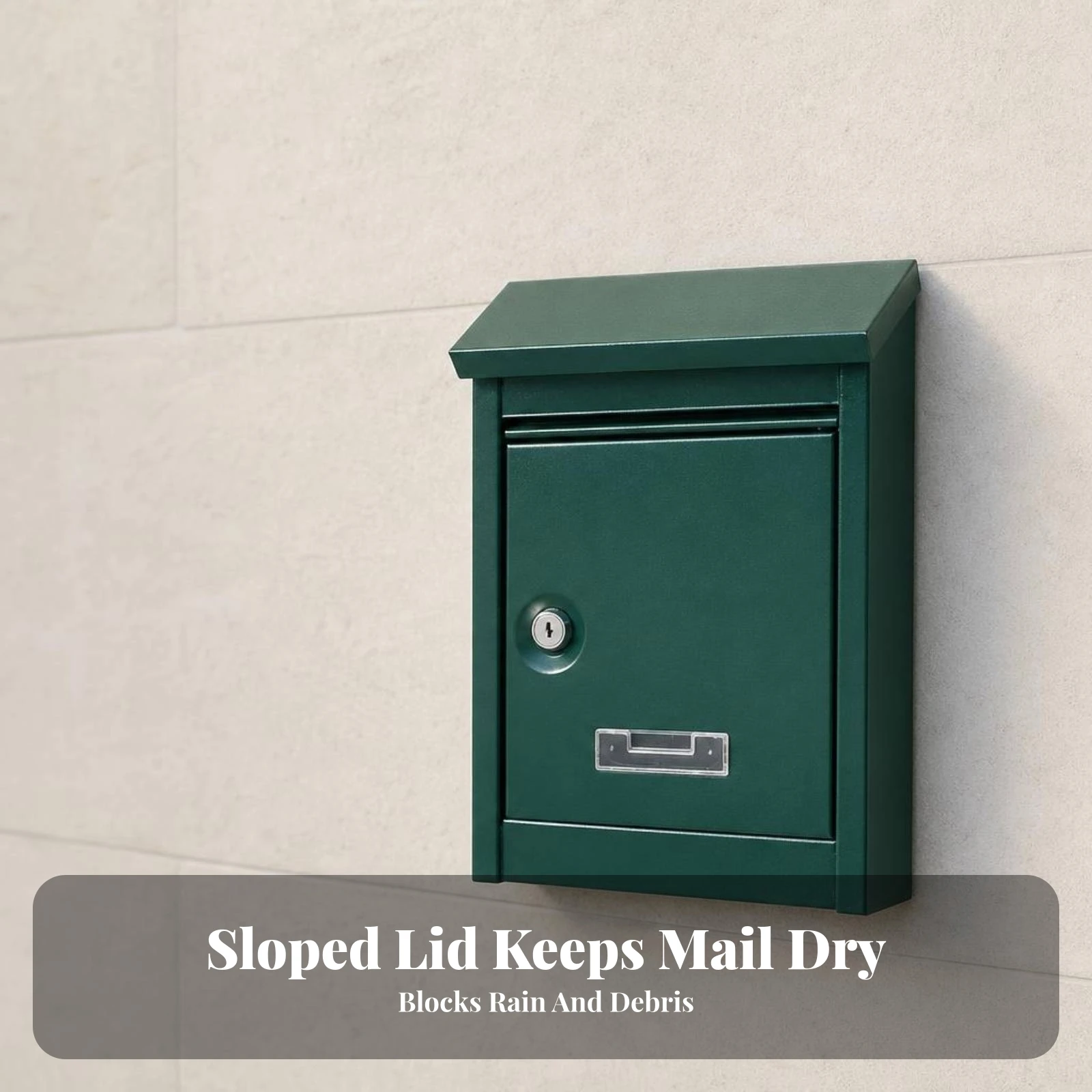 Wall-Mounted Mailbox Compact Locked Mailbox Metal Mail Box Lockable Home Fixture Easy to Install