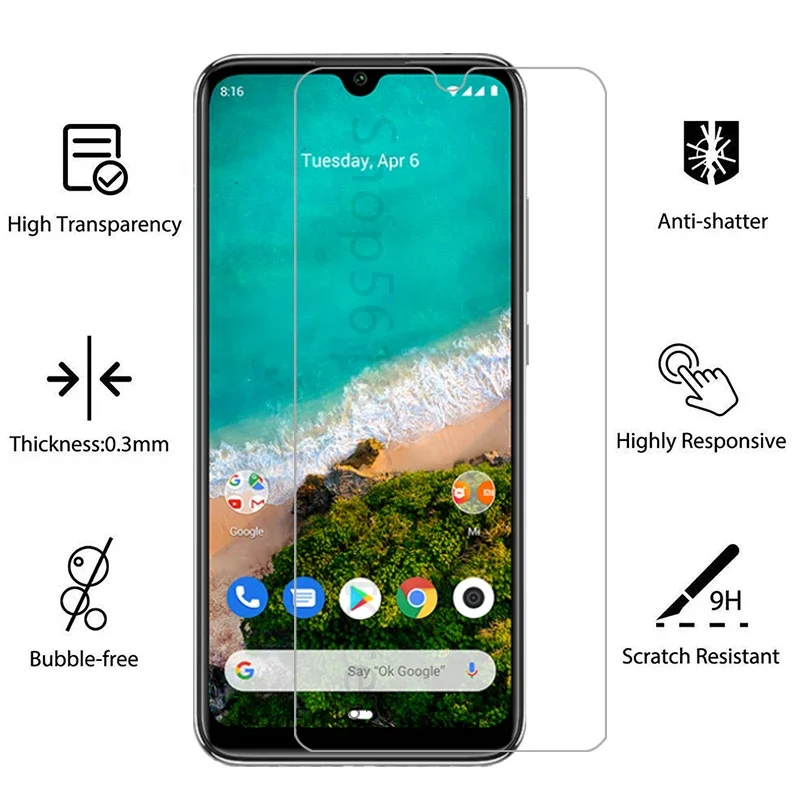 Kaca tempered pelindung untuk xiaomi mi a3 pelindung layar di ksiomi xiao my a 3 3a mia3 xiaomia3 film xiomi xiami xaomi xiaomy