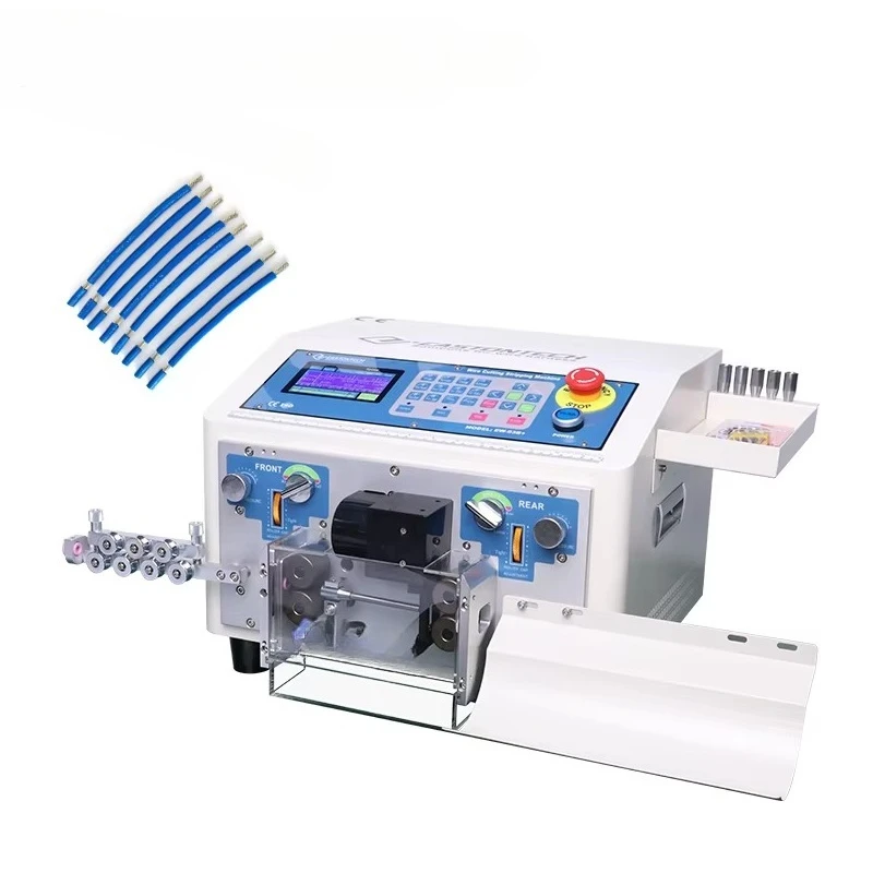 Touch Screen Computer Programmable Automatic USB Cable Wire Cutting and Stripping Machine EW-02A+ Cable Stripping Machine CE