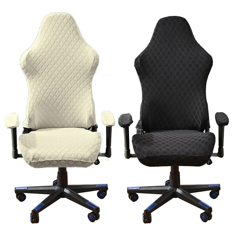 Elastic Fleece Jacquard Gaming Chair Cover Stretch Dustproof Seat Protect Cover Dustproof Office Computer Chair Cover