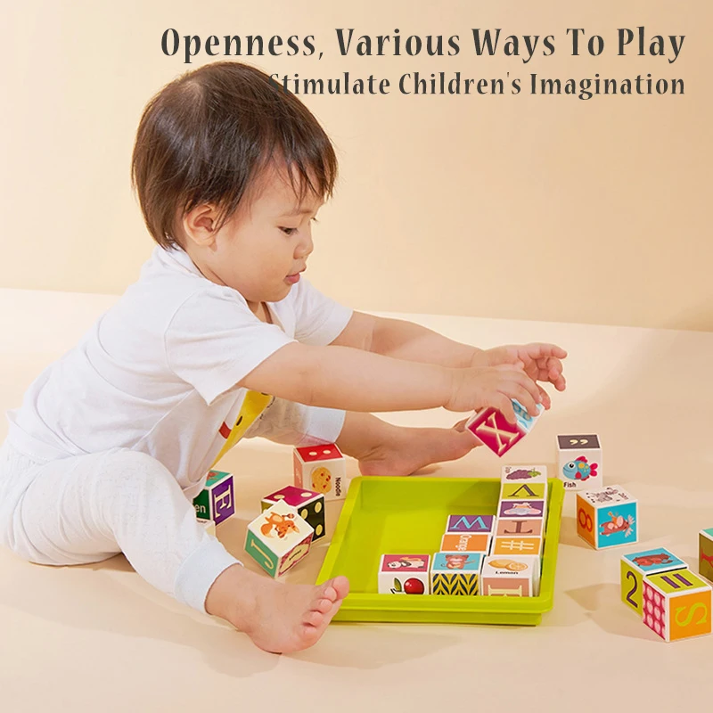 Blocos de Construção de Brinquedos para Crianças, Colorido, Números, Animais, Alfabeto, Letras, Contando Cubo, Montessori Educação Set, Bebê