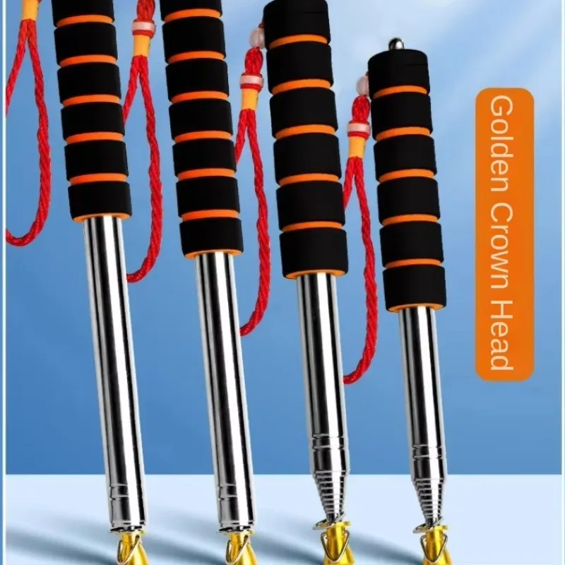 

【Hot】Stainless Steel Waterproof Telescopic Flagpole with Polyester Flags 1.6m Model Guide Pointer Stick