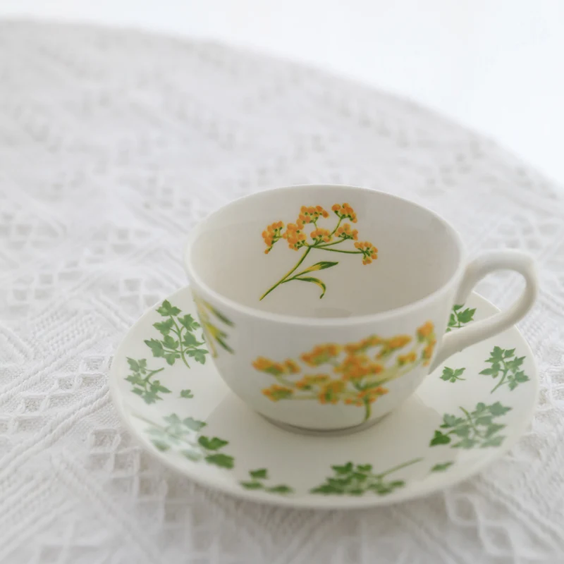 

Vintage Coffee Cups And Saucers Set Porcelain Beautiful Flower Coffee Tea Cup Dessert Tazas Bonitas Kitchen Accessories Items