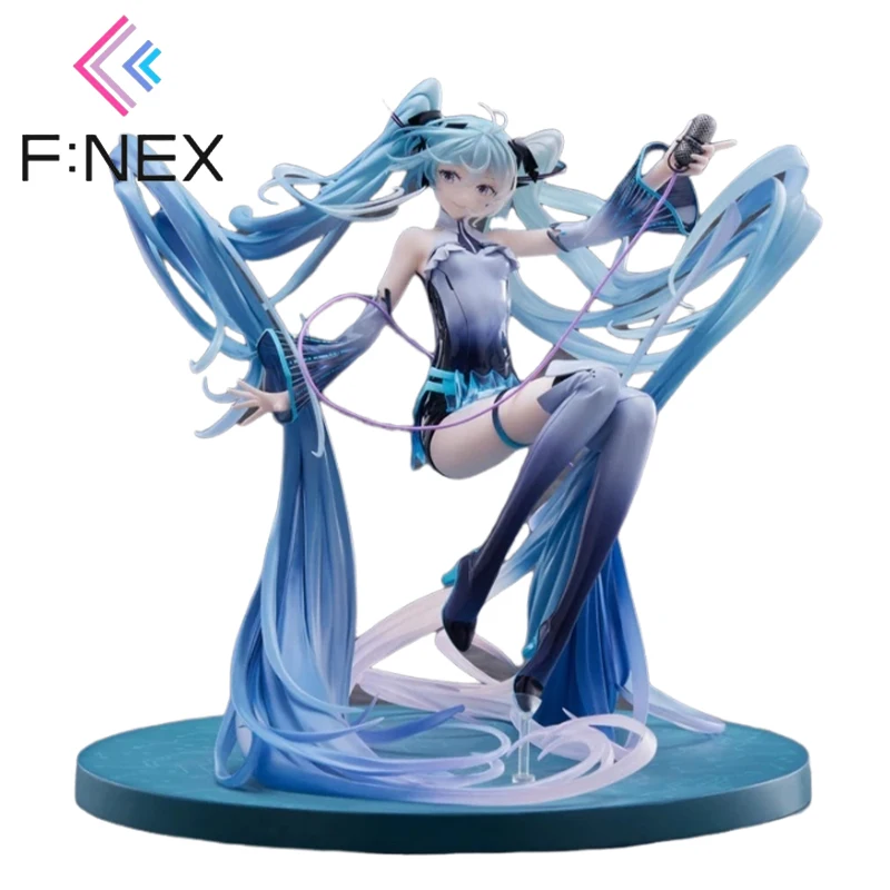 

Подлинный оригинальный F:NEX Hatsune Miku Techno-magic Ver. Фигурка аниме ПВХ 25,5 см Коллекционная модель куклы статуэтка орнамент