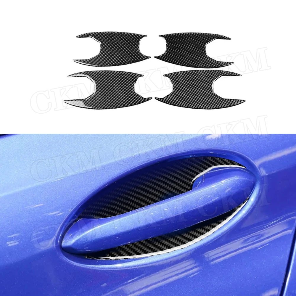 

Carbon Fiber Door Handle Inner Bowl Trim Cover Anti scratch Decoration Stickers For BMW 3 Series G20 G28 2019 2020