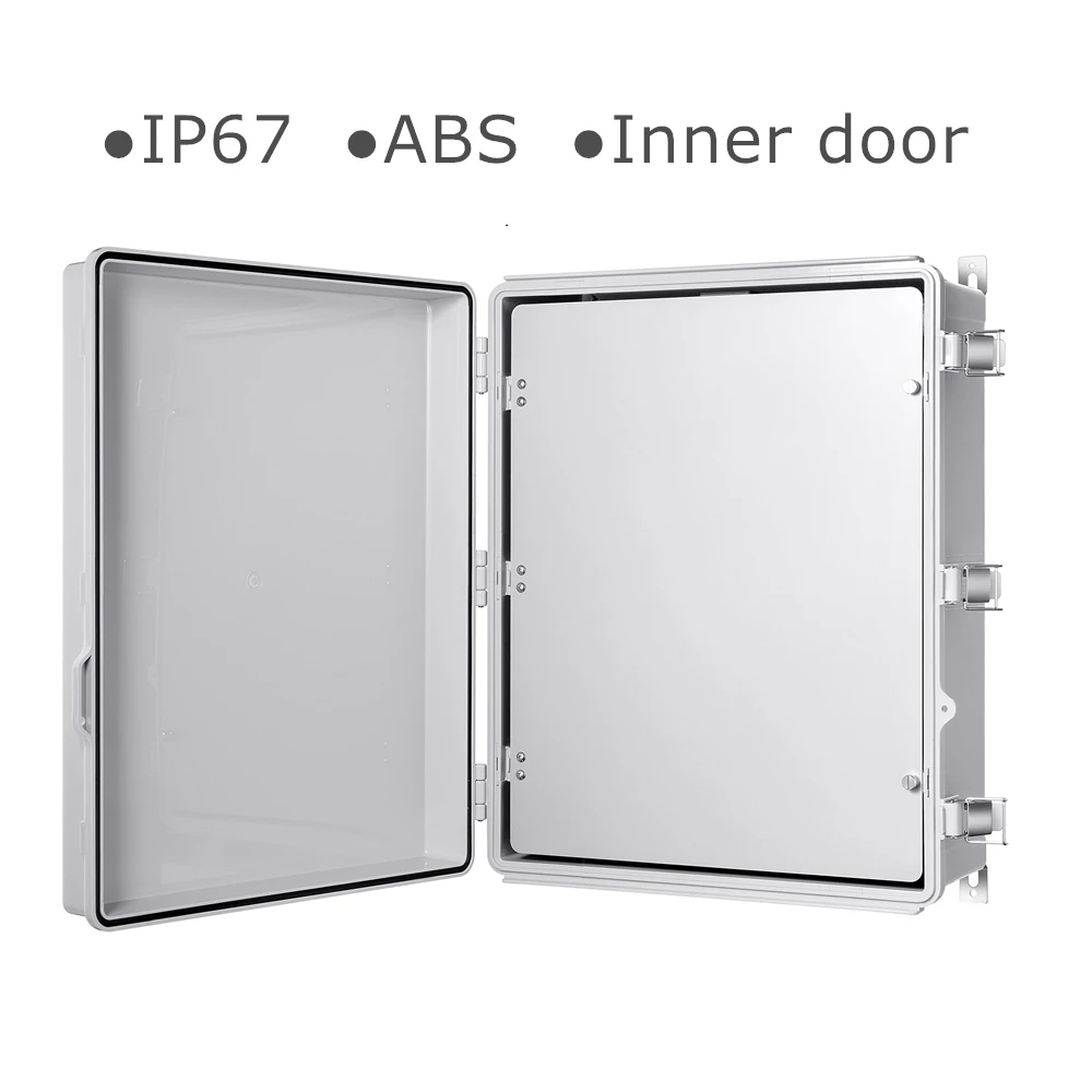 

1 Piece IP67 Juction Box 510*410*200mm Watetproof Dustproof Electical Terminal Plastic Box With Mounting Plate Inner Door