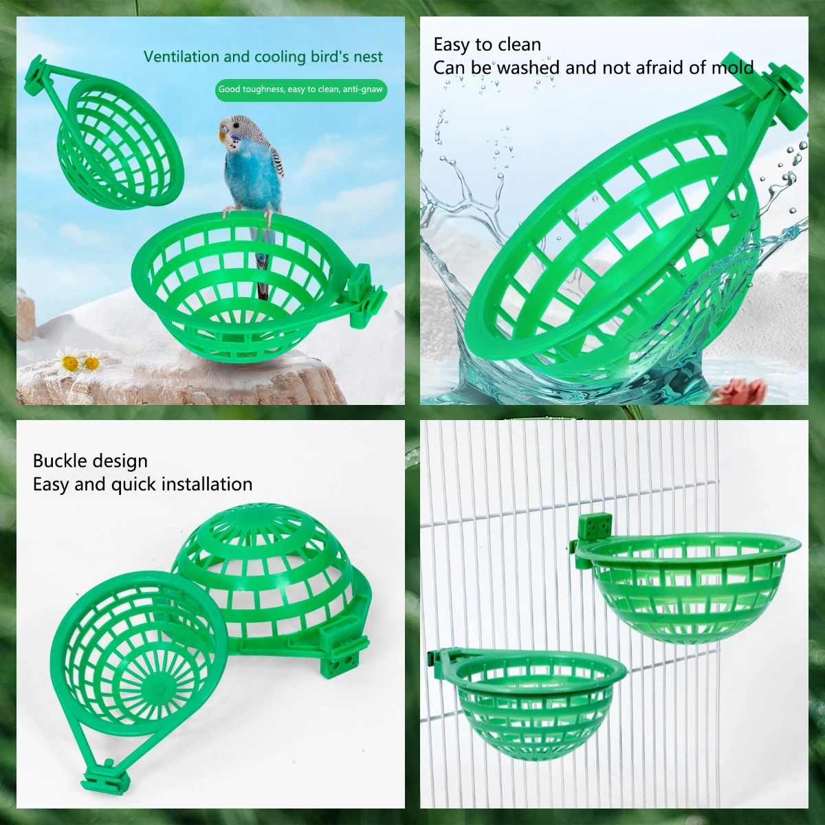 Plastic Canary Nest Cage Decorative Cages Bird Eggs Nest Pan Pet Birds Hatching Tools Supplies Bird Hatching Accessories