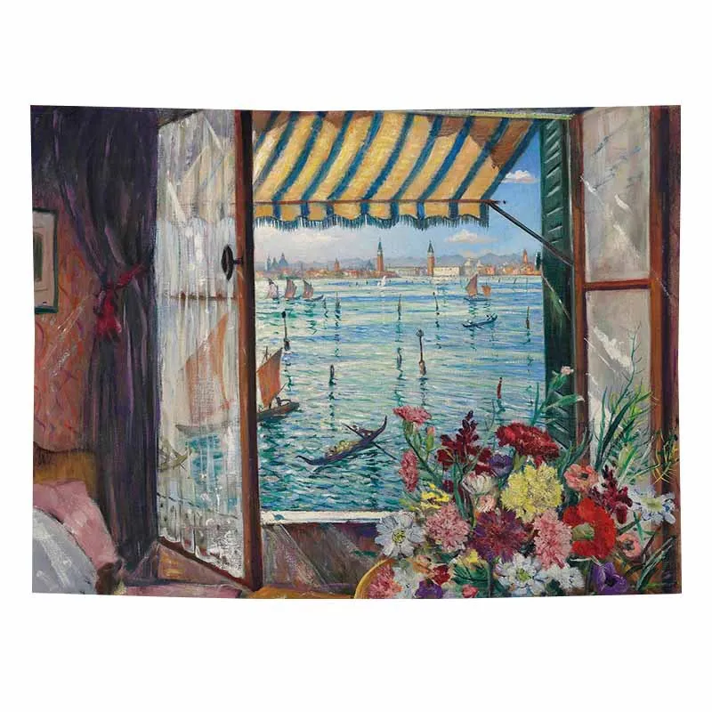 1pcs Hanging Tapestry Art Picture Bohemian Tapestry Abstract Ocean Hanging Tapestry for Living Room Wall  Accents Home Decor