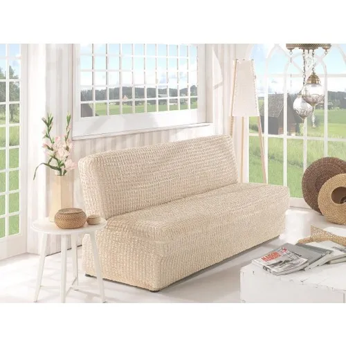 Karna Home Strech 2 Seater Sofa Sofa Cover Sleeveless Natural