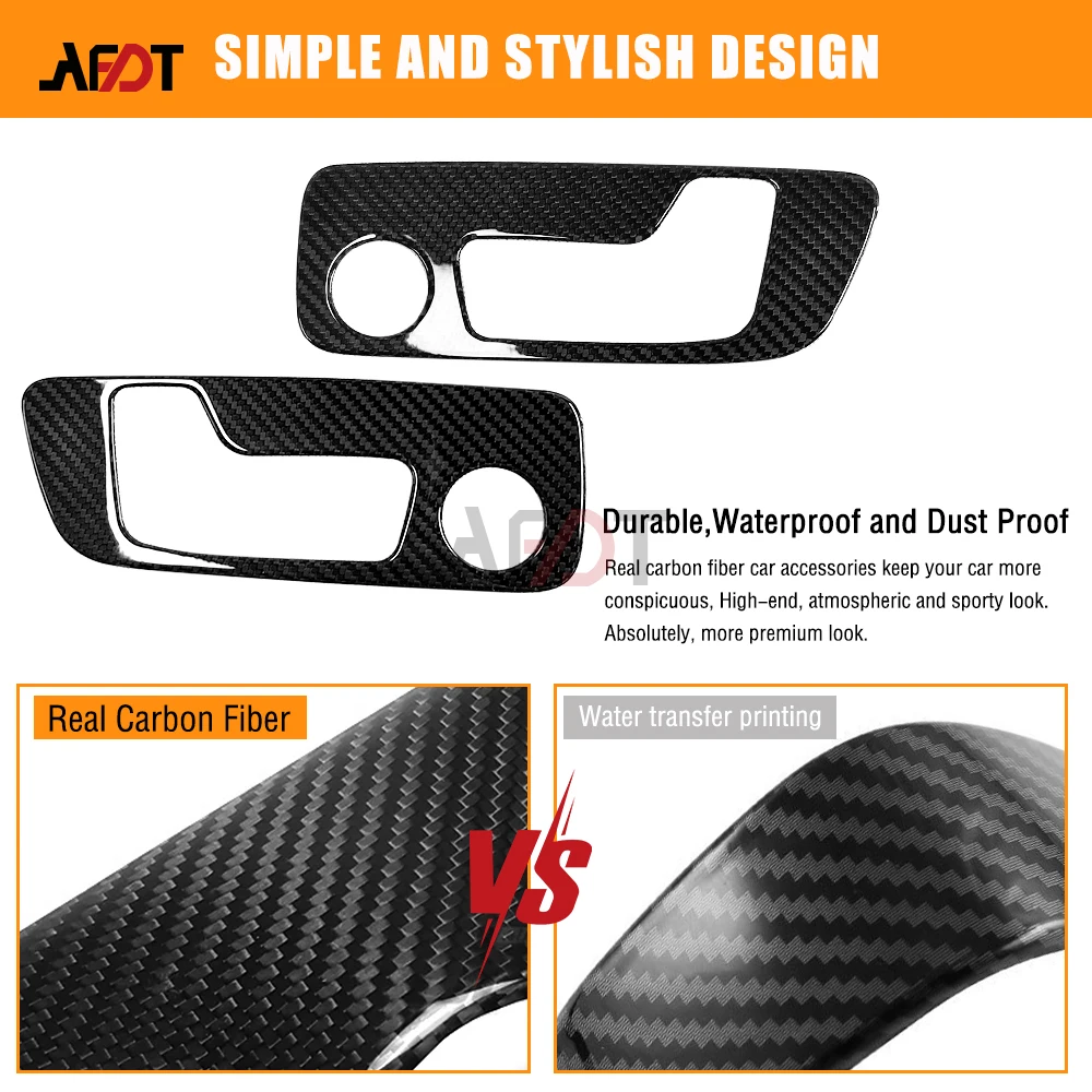 AFDT For BMW 5 Series G60 G68 530Li 2024+ Real Carbon Fiber Car Interior Front Seat Adjustment Switch Panel Sticker Trim