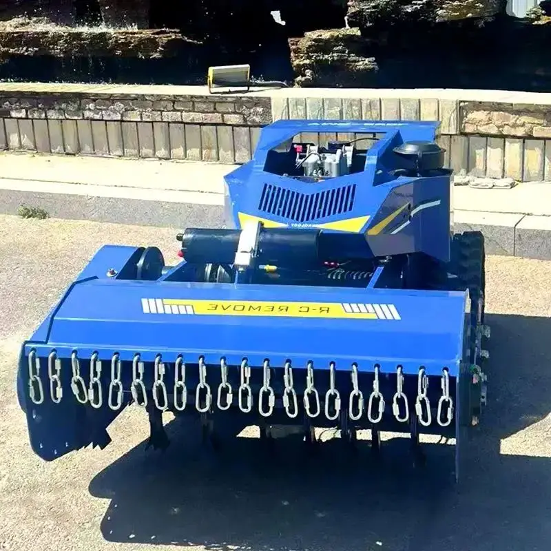 تخصيص التحكم عن بعد المطاط المسار جزازات العشب طويل القامة آلة قطع العشب التلقائي روبوت جزازة العشب جزازة Flail