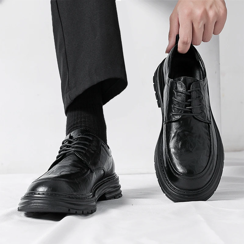 

Men's casual leather shoes Comfortable high-quality classic style Office business suit Adult hot selling shoes Black brown
