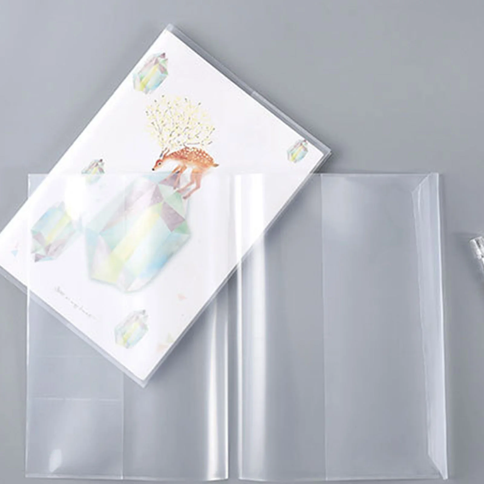 20 Pcs Textbook Wrapping Film Protector Sleeve Cover for Students Detachable Clear Protective Plastic Self Adhesive