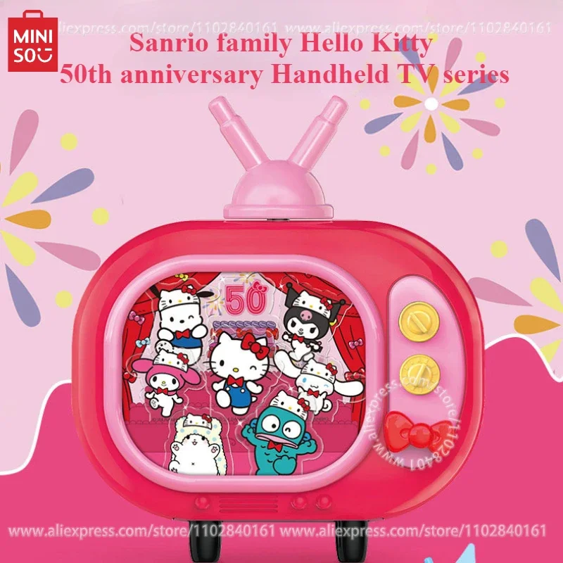 

MINISO Sanrio семейная фотосессия Hello Kitty 50-я годовщина портативная ТВ-серия глухая коробка декоративная периферийная модель