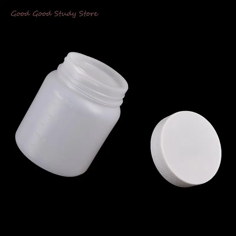 1 Pcs 300ml Reagent Sample Bottle Clear Plastic Cylinder Shaped Chemical Storage Reagent Sample Bottle