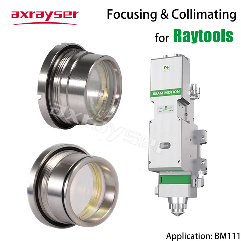Raytools BM111 Laserowa soczewka kolimacyjna i skupiająca D30 F100 F125 0-3KW z uchwytem na soczewkę do głowicy tnącej światłowód JGS1