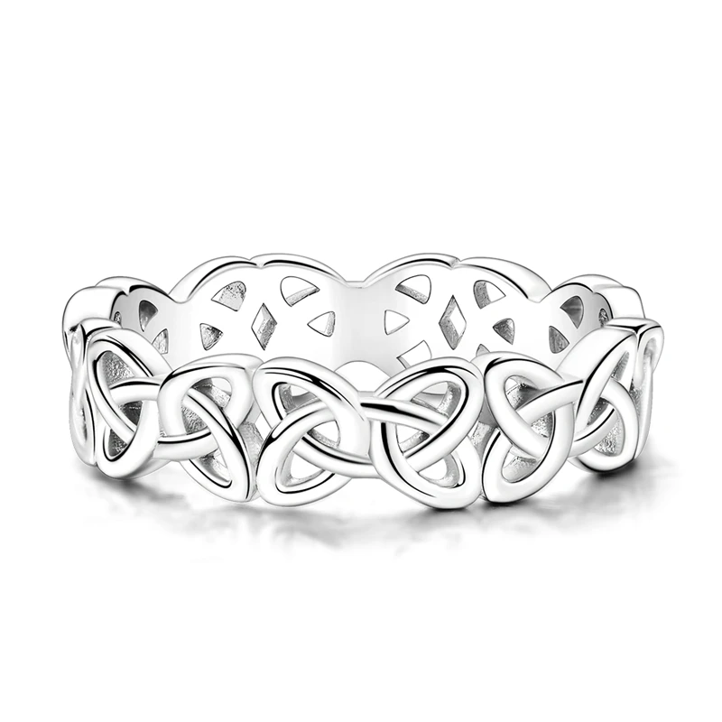 

Original 925 Sterling Silver Celtic Knot Ring For Women Girls Jewelry Birthday Anniversary Gifts