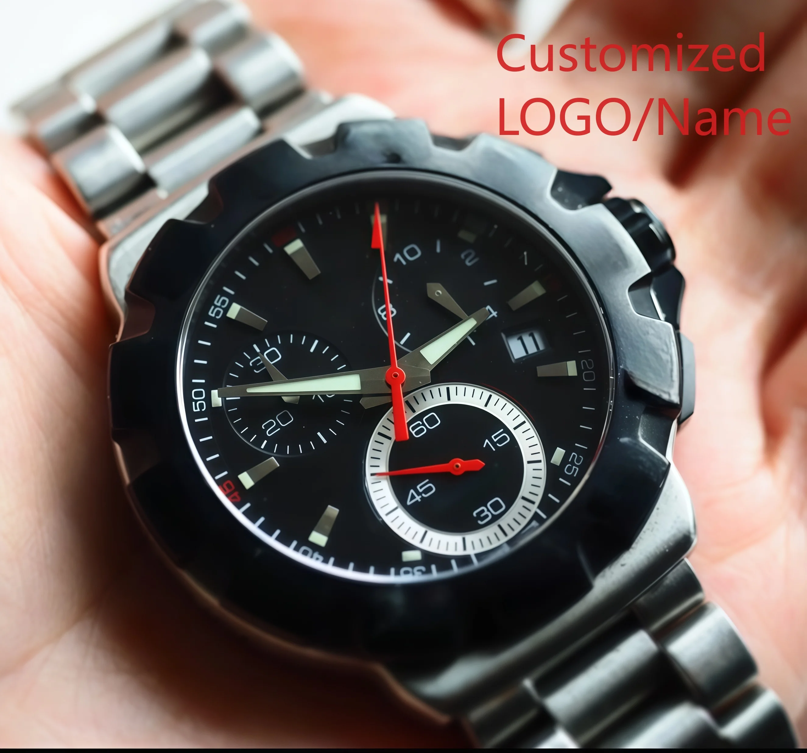 A182 Store Customized Watches 43mm Men's Sports Watch 904L Stainless Steel Quartz Movement