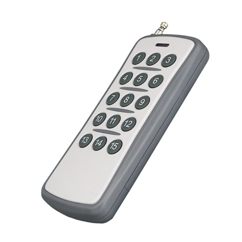 1527 Chip Learning Code Wireless Remote Control 315Mhz/433Mhz Long Distance 15 Buttons Transmitter Remote Controller H7JF