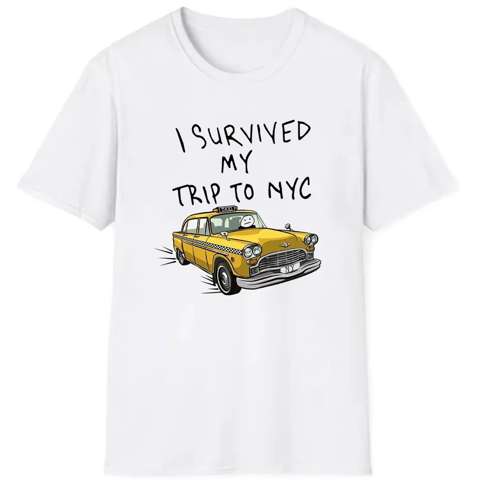 I Survived My Trip To NYC Print Funny Tshirt Men Women Tops Casual Streetwear Unisex Fashion T Shirt Tom Holland Same Style Tees