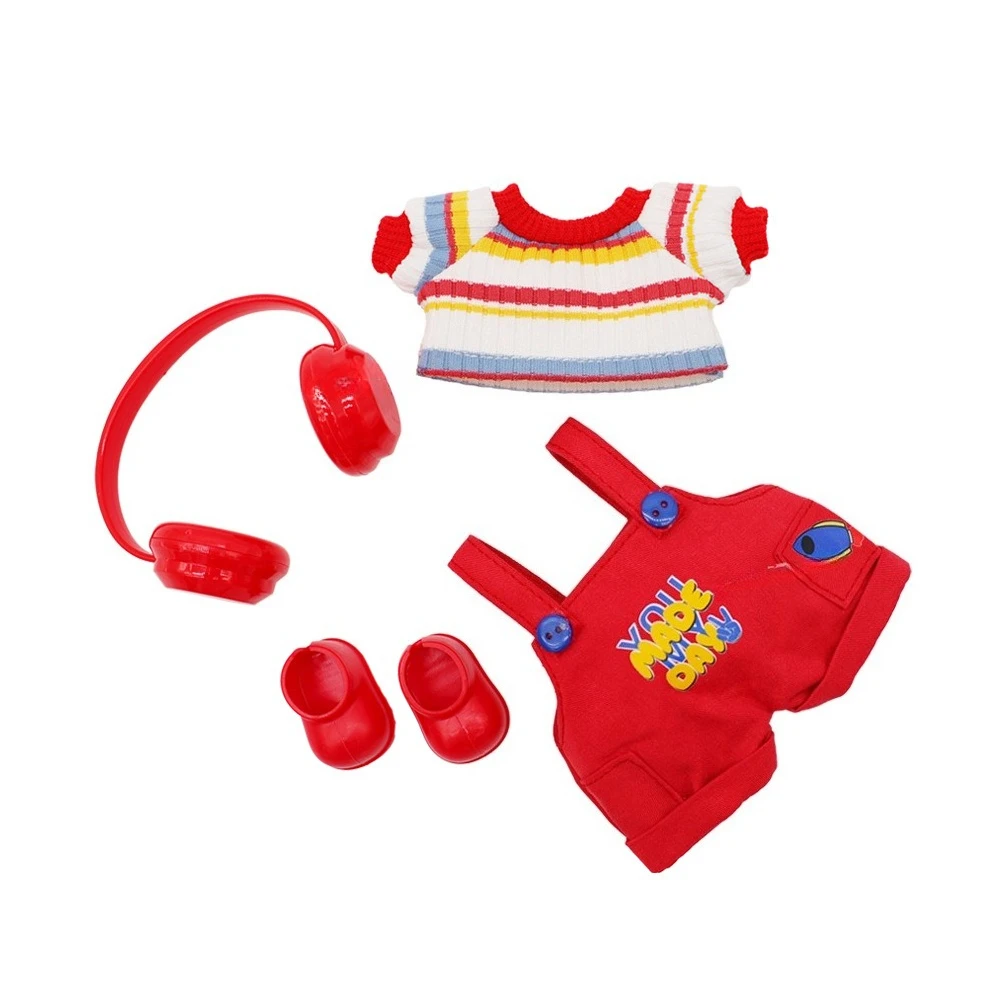 For 15-17 cm Labubu Doll Clothes Ropa Labubu V1 V2 V3 Labubu Strap Pants Set Cute Dress Up Toy For Labubu Cloth Accessories