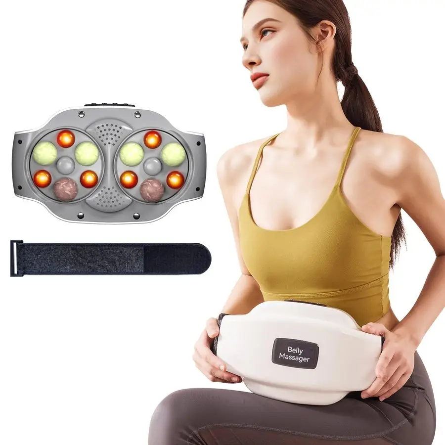 

Disc Abdominal Massager, Professional HandsFree Belly Massager Machine with Heat for Digestion Aid, Relieve Bloating, Constipati