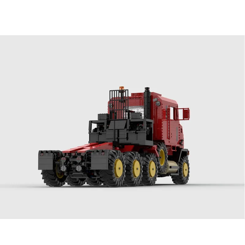 MOC-249111 Giant Red Military Truck Building Block Model 5993 Parts MOC Creative Puzzle Toy for Boys Kids Birthday Gift