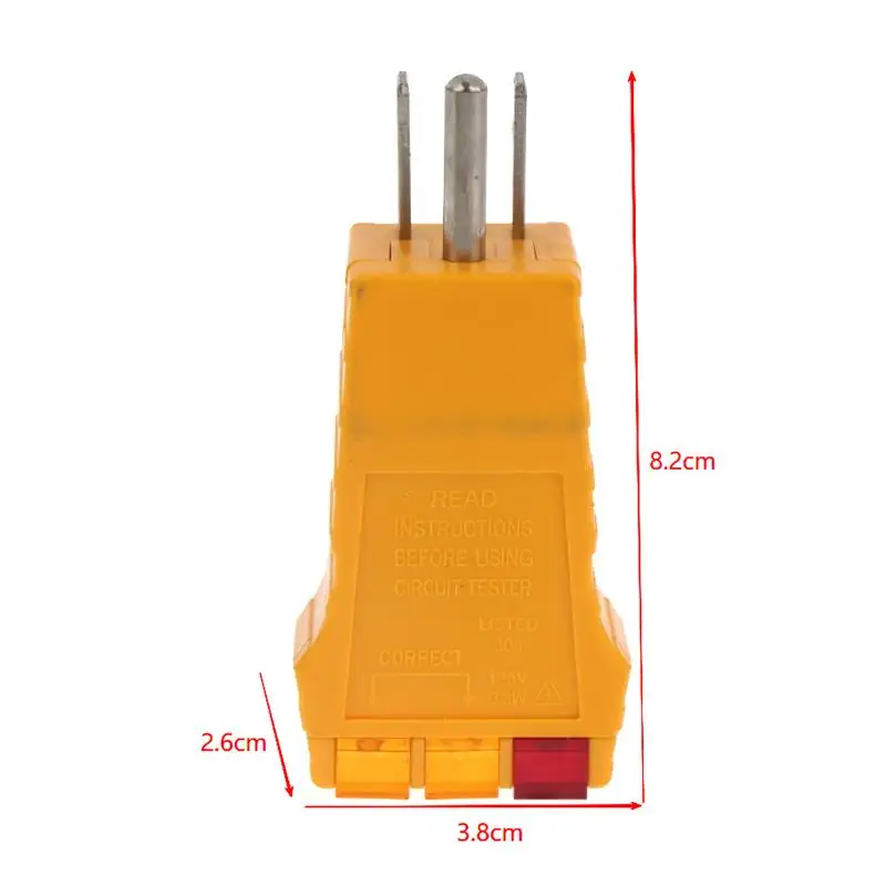 Compact Design Electrical Fault Detector Comprehensive Wiring Check GFCI Detection Outlet 3Pin Circuit Tester Safety Checking