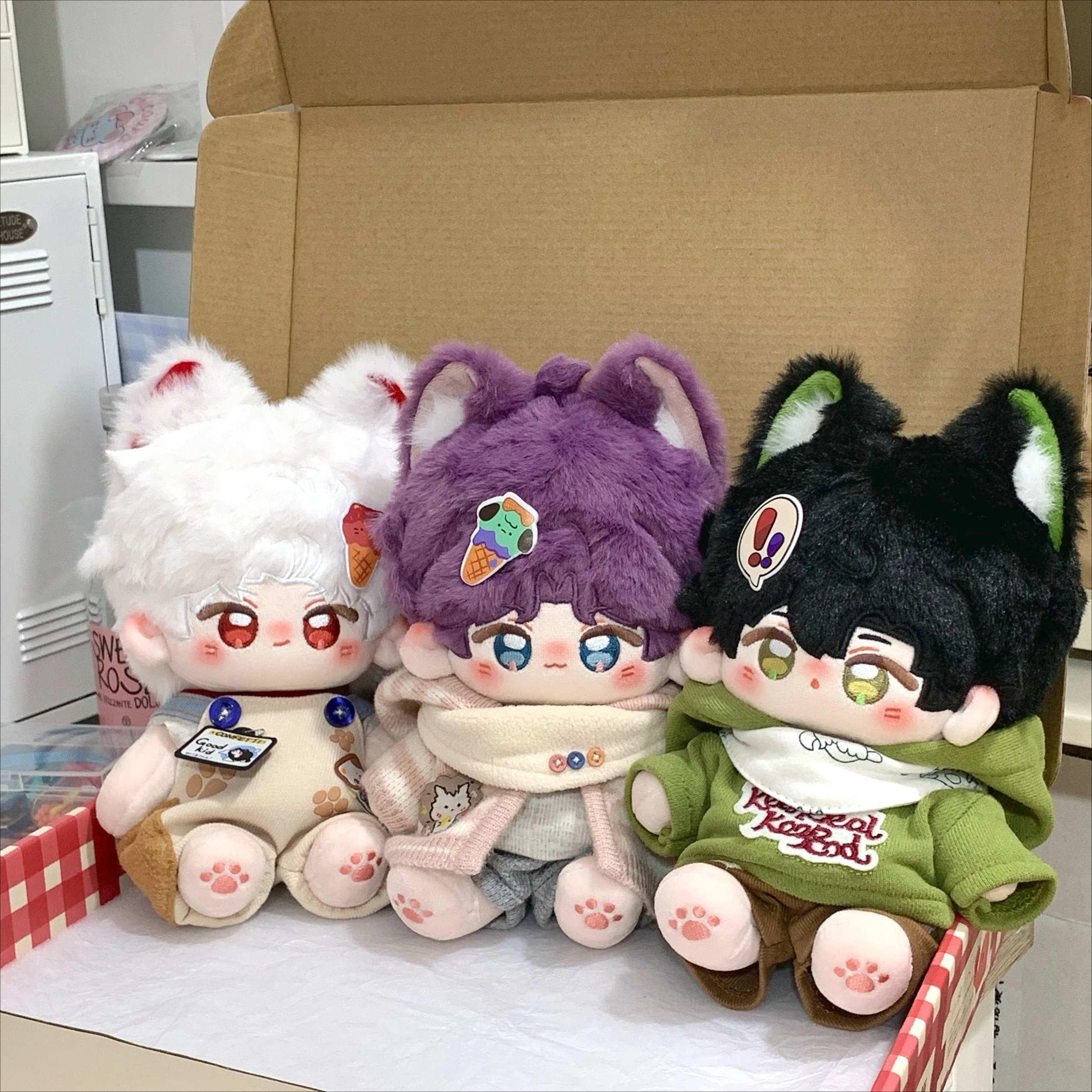 

Love and Deep Space Kawaii Doll Rafayel Xavier Zayne Caleb Sylus Game Character Model Dress up Cute Action Anime Figure Toy