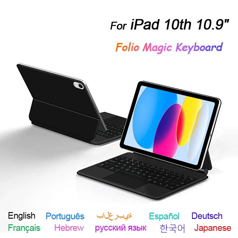 

Backlight Magic Keyboard For iPad 10 10th Generation 10.9" 2022 Business keyboard Cover Floating Design TrackPad Keyboard Case