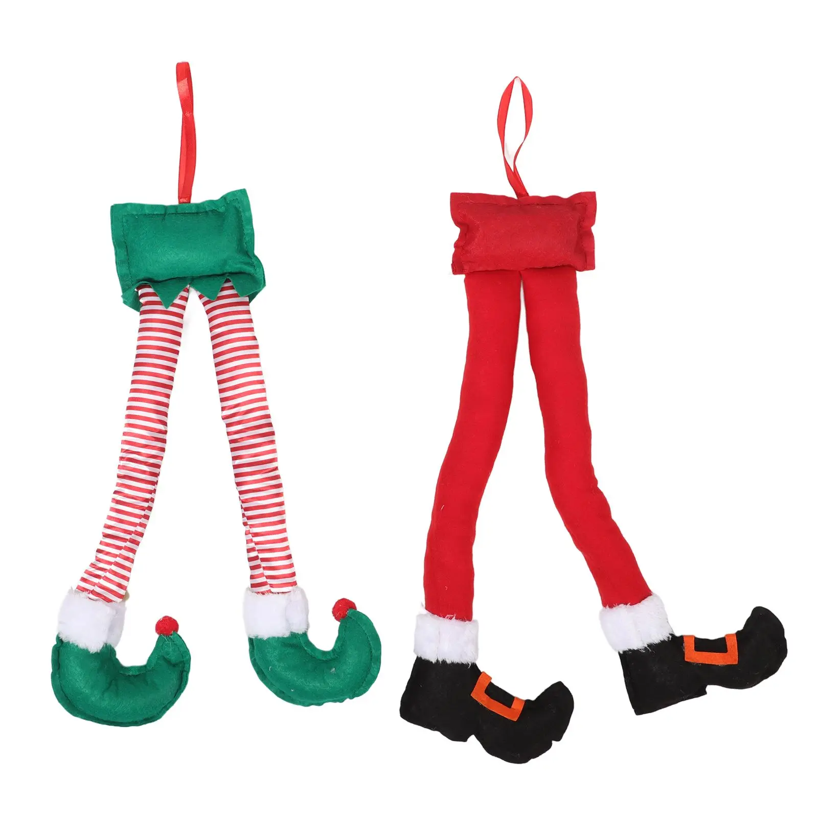 

Christmas Decorations 2 Pcs Elf Leg naments for Tree Car Trunk Hanging Festive Cloth Santa Leg Decor ChristmasElf Legs