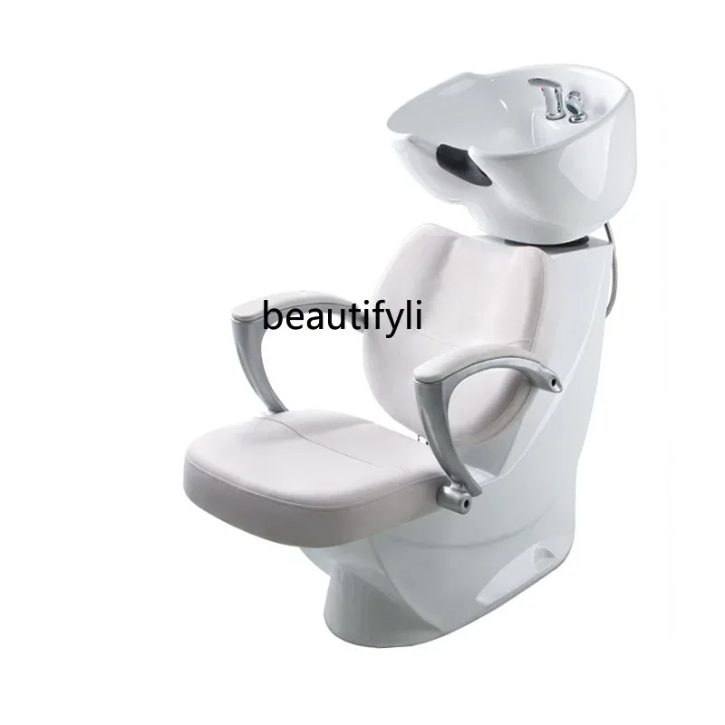 

lt Recliner Shampoo Chair Hair Salon Beauty Salon Bed Flush Shampoo Sitting Hair-Washing Chair Punch