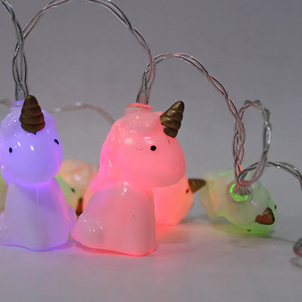 

Гирлянда для украшения вечеринки в стиле единорогов, 1,5 метра, 10 светодиодов, яркий теплый белый цвет, низкое энергопотребление, элегантный дизайн, для использования в помещении и на улице