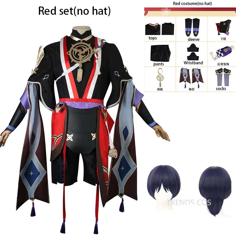 Scaramouche Cosplay Costume Balladeer Full Set Scaramouche Outfits for Comic Con image 3