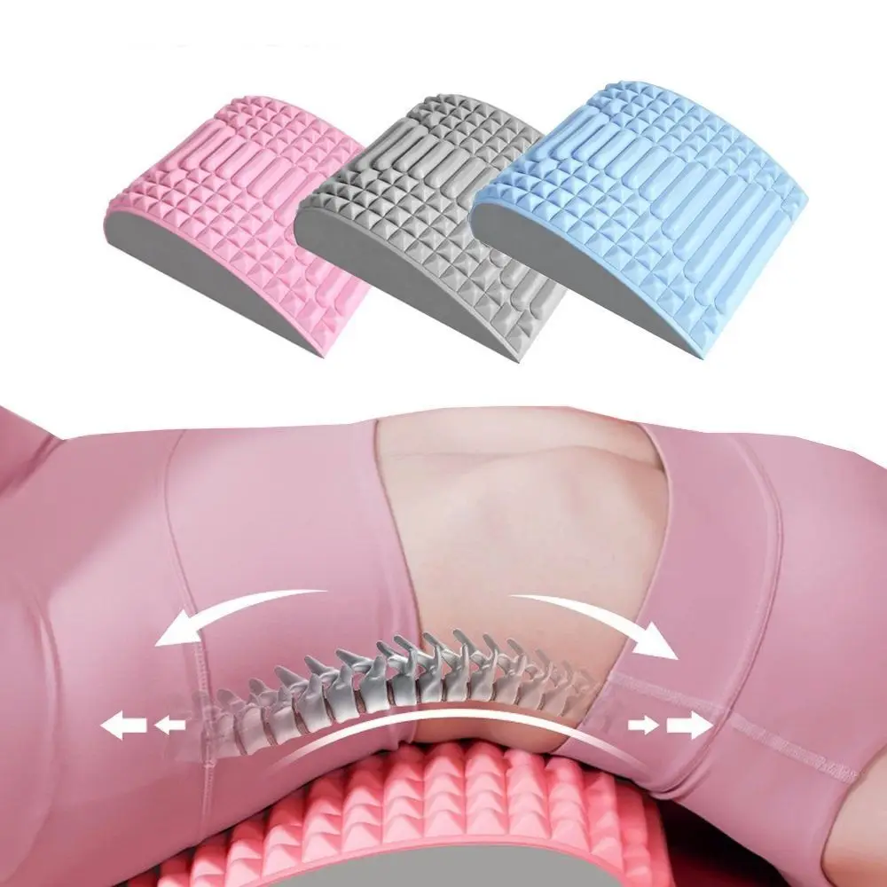 New TPE Lumbar Back Massager EVA Neck Stretch Cervical Memory Pillow Waist Massage Back Stretcher Unisex
