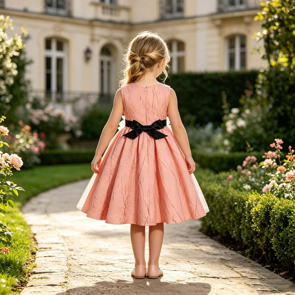 Cross-Border Foreign Trade Children's Hot New Princess Sleeveless Fashion Flower Evening Dress Flower Girl Modeling Runway Dress