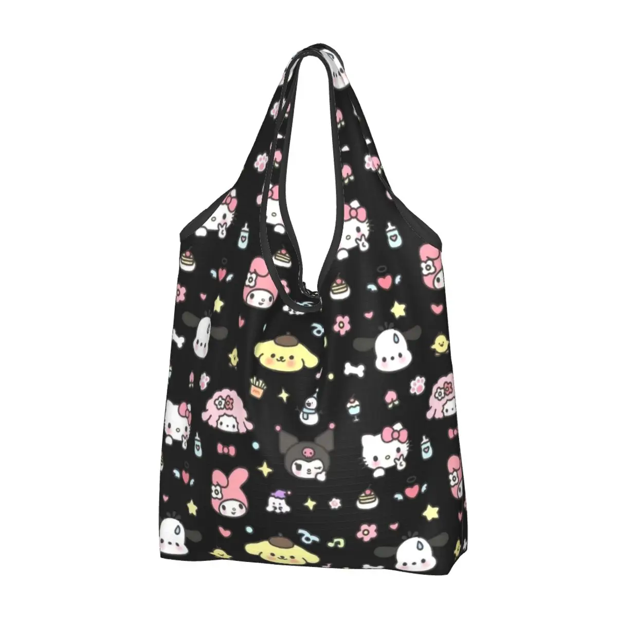 

Hello Kitty Grocery Bags Durable Large Reusable Recycle Foldable Heavy Duty Cute Cartoon Shopping Eco Bag Washable Lightweight