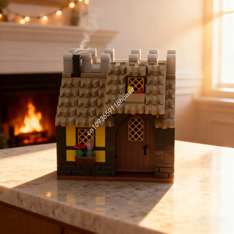 

254pcs MOC Medieval house module Castleed Model Building blocks Christmas gifts Construction Assemble toys Brick Kids Birthday