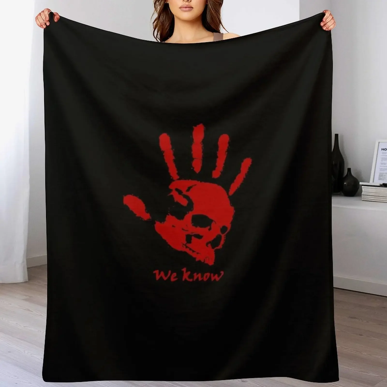 

Dark brotherhood logo high quality Throw Blanket Soft Sherpa Fleece Warm Blanket for Winter