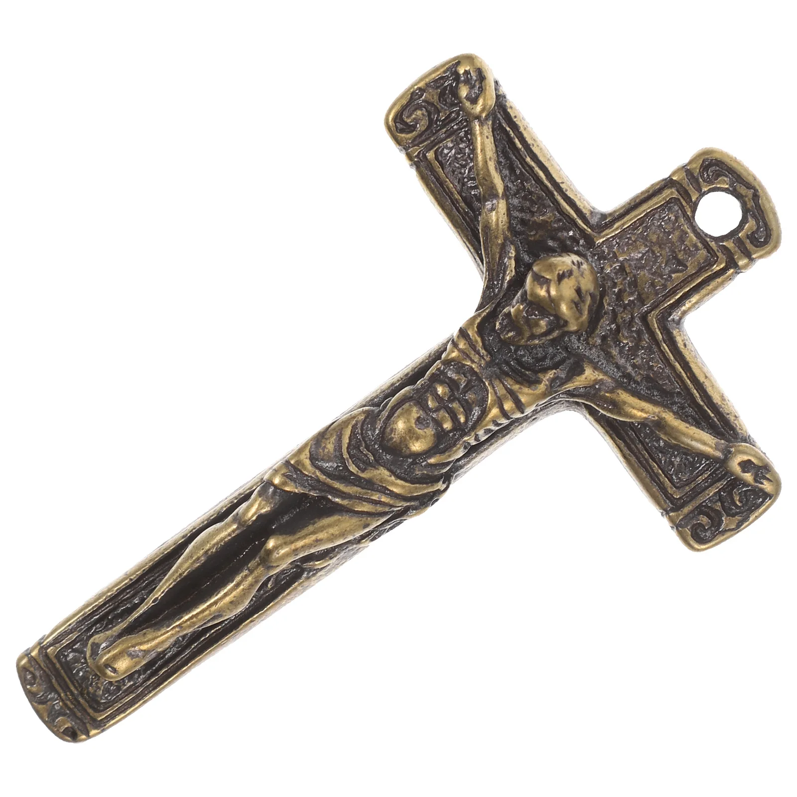 

1 Cross Pendant Cross Charm Vintage Metal Key Chain Hanging Decor Crucifix Car Key Holder Charm Jewelry Accessories