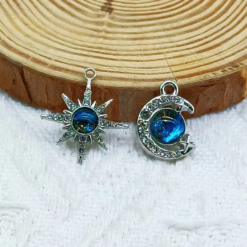 10pcs Gold Sun Charm Enamel Sunlower Charm Jewelry for DIY Earring Pendant Bracelet Necklace Charms Keychain Accessories