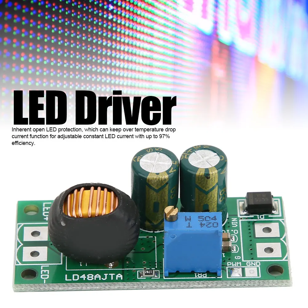 LED Driver Module LD48AJTA 72W 6-50V 1-3A PWM Regulator Current Converter LED Driver Board